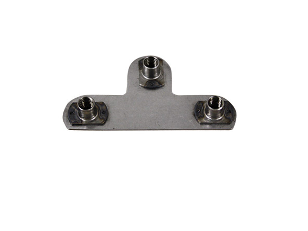 Threaded plate for door latch