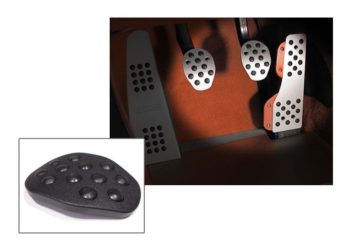 Rennline 3-Piece Rubber Grip Aluminum Pedal Set, Manual Trans, Black - NO LONGER AVAILABLE
