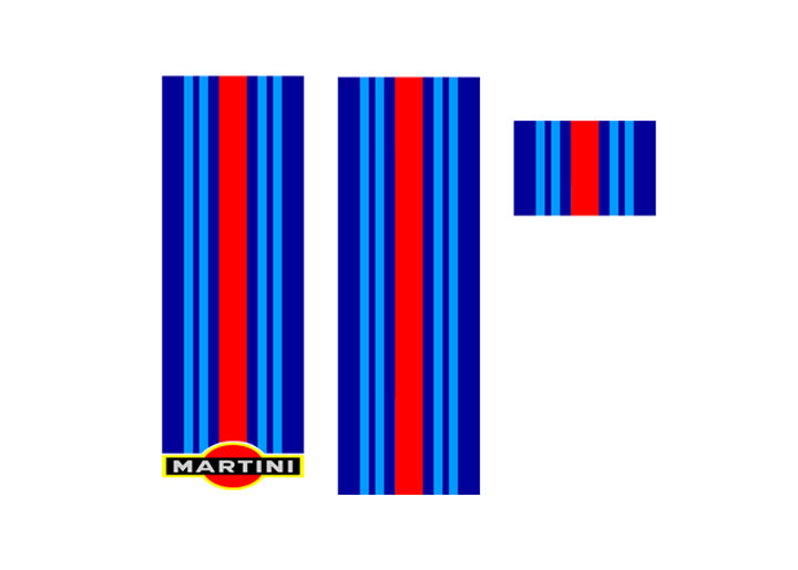 3-Piece Martini Hood and Roof Decal Set, 924