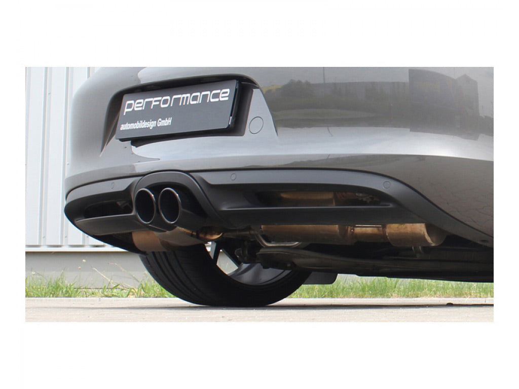 Cargraphic Tailpipe Double End Black 2x100mm with Perforated Insert