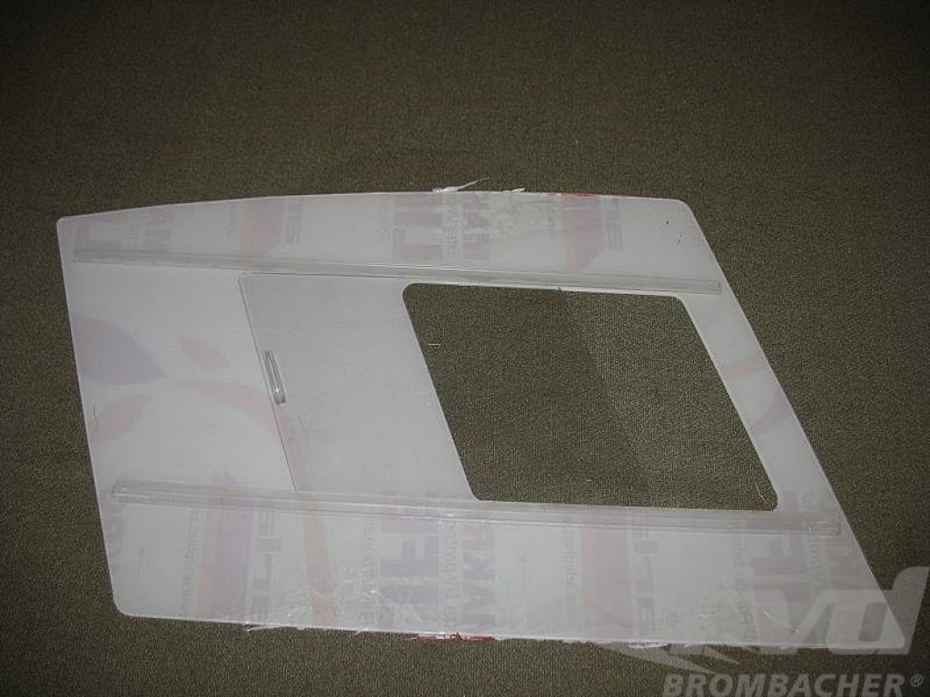 Door Glass with Vent 911 / 964 / 965 / 993 - PASSENGERS SIDE - CLEAR - Makrolon