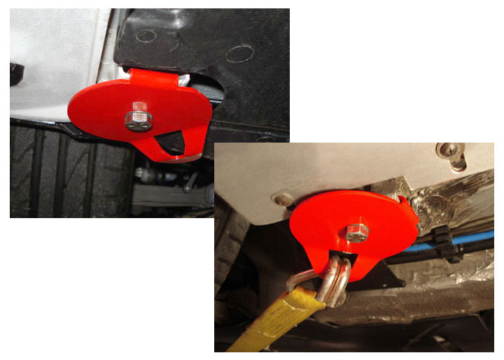 Rennline boxster/cayman Tie Down Jacking Plate Pair, Front