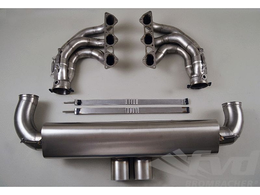 90 mm Race Exhaust System - 997 GT3 4.0 M&M Cat Bypass, Stainless Steel, Tips 2x90mm