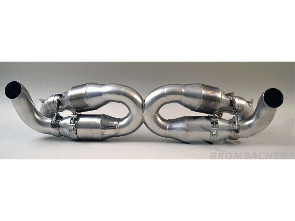 End Muffler M&M RACE 997 S 3,8L with 100 cell sport catalytics for OEM Headers