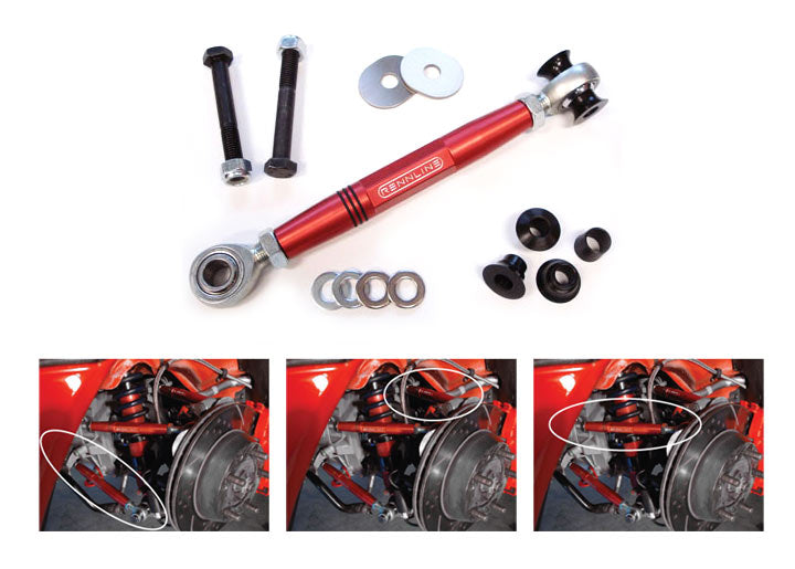 Rennline Rear Toe, Camber, and Kinematic Control Arms, 6-Piece kit