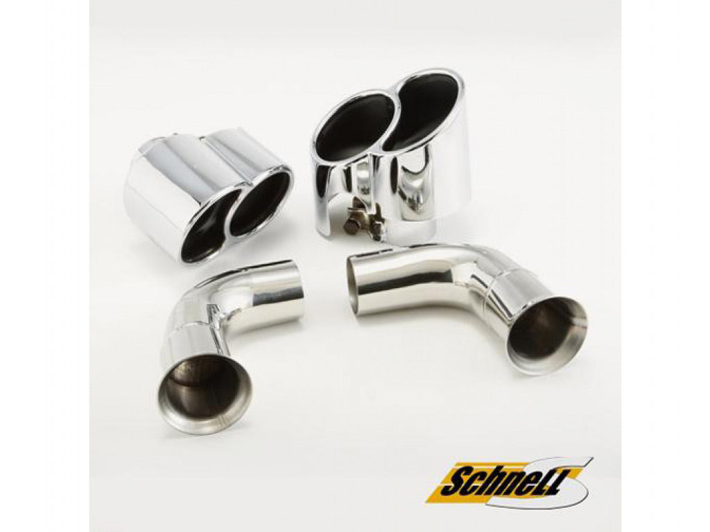 Schnell Chrome Turbo Style Muffler Tips