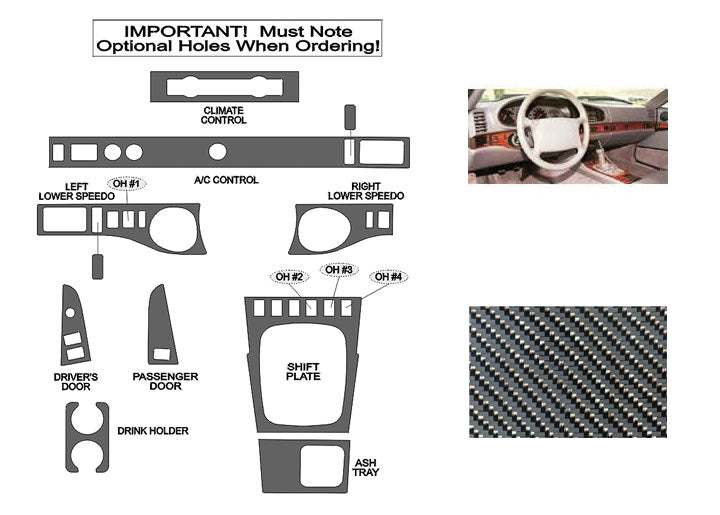 2x2 carbon fiber dash kit 1989-98 944 968