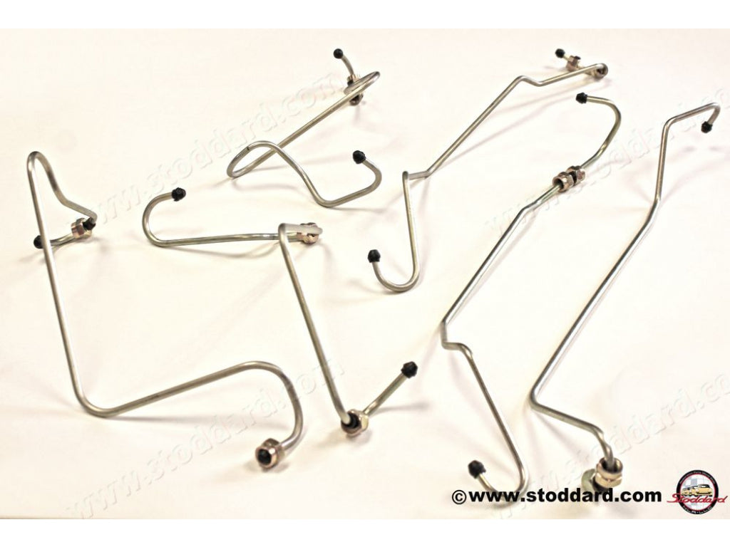Injection Line Set for Mechanical Fuel Injection, Set of Six.