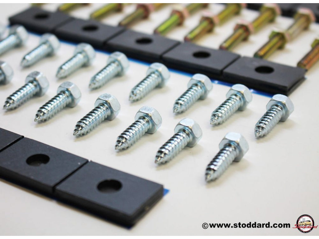 Complete Fender Hardware Kit with Square Washers, Bolts, Screws and Terostat Ribbon for 1965-1968 911 912