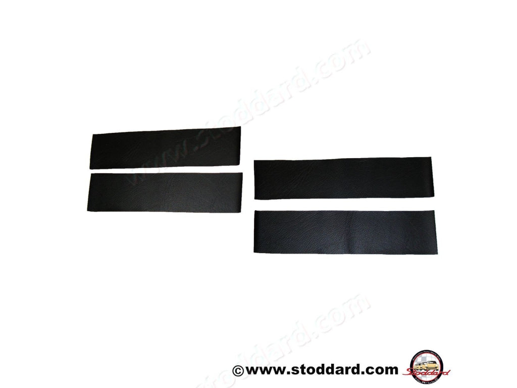 Pillar Cover Set for A and Upper B Pillars, Black Vinyl.