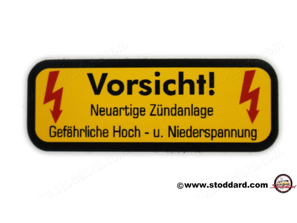 Vorsicht Decal for CDI Box for 911 1969-1977 90160270210