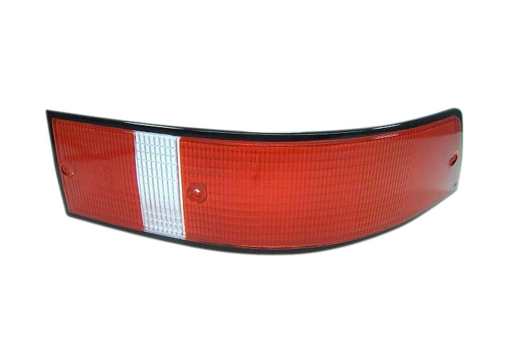 Tail light lens, right side, reproduction, black trim, USA models. Fits 1969-1989.