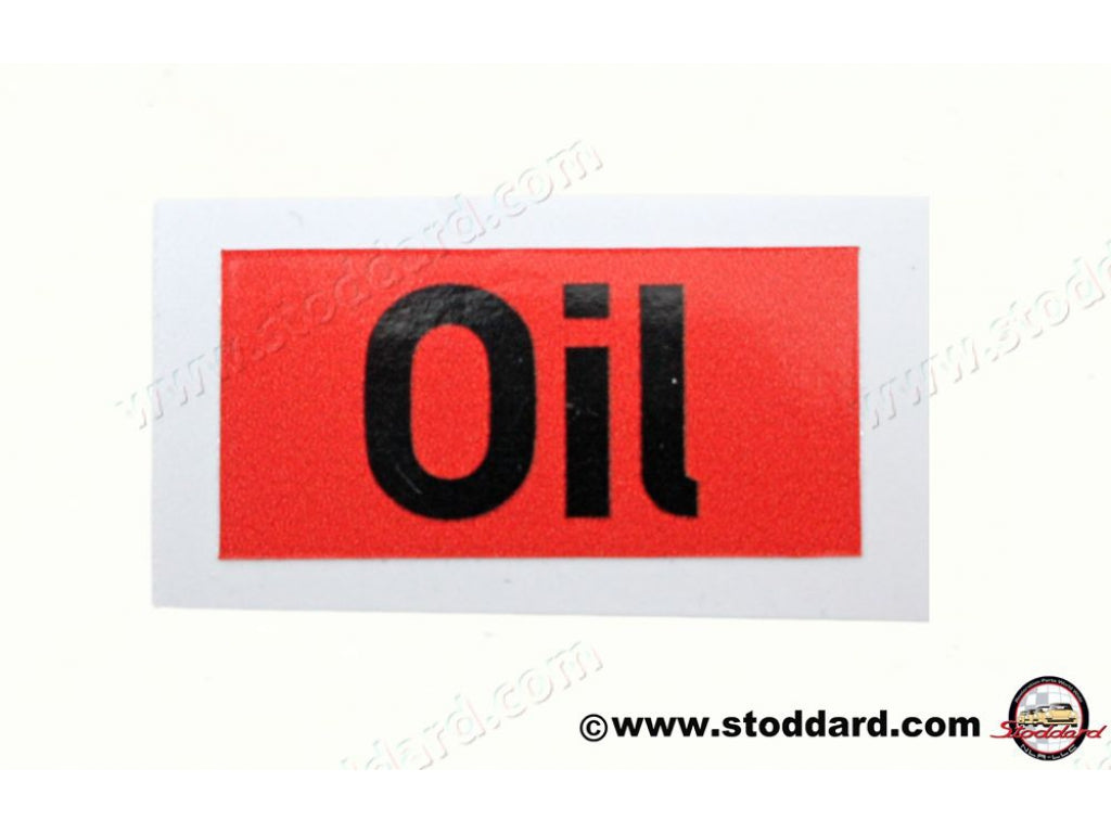 Oil Decal for Filler Cap on 1972 911, Red
