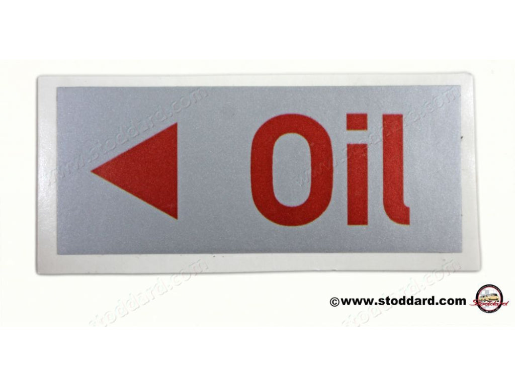Oil Decal for Filler Door on 1972 911, Silver