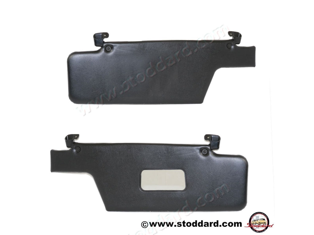 Sun Visor Set, Left and Right, Black for 911 912 Targa 1969-1989 91173203242 91173103142