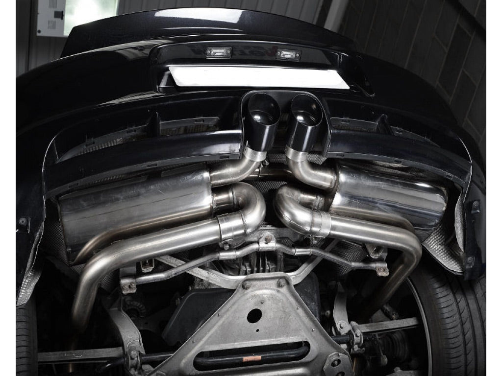 Milltek 2.25 inch Catback Exhaust System Non Resonated with Ceramic Black Twin 90mm Special Style Tips