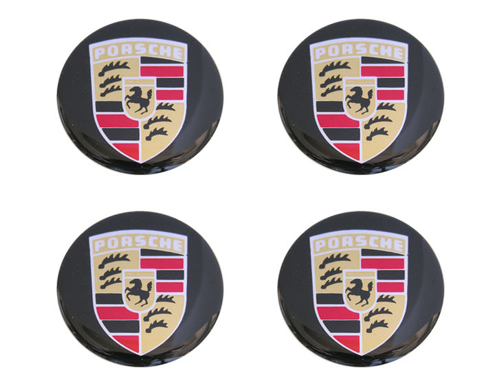 WHEEL CENTER CAP decal with Porsche CREST 2.75