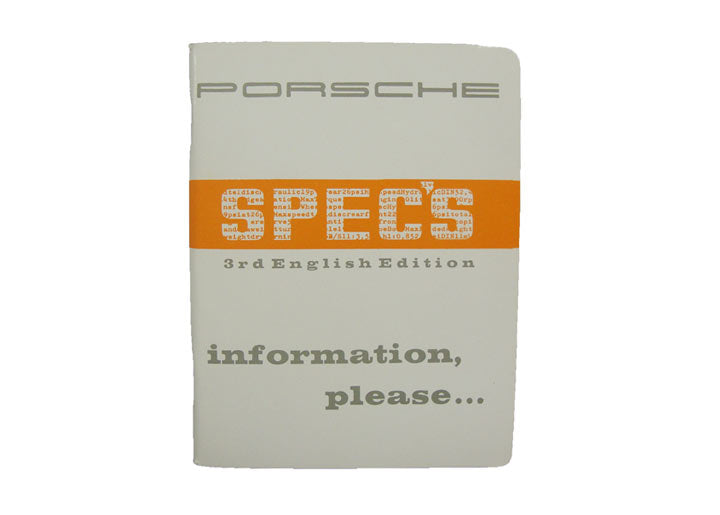 Technical specifications book for 356 1950-1964