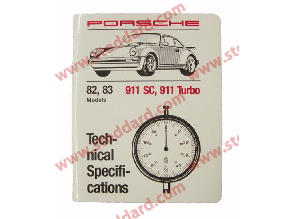 Technical Specifications Book 911SC, Turbo