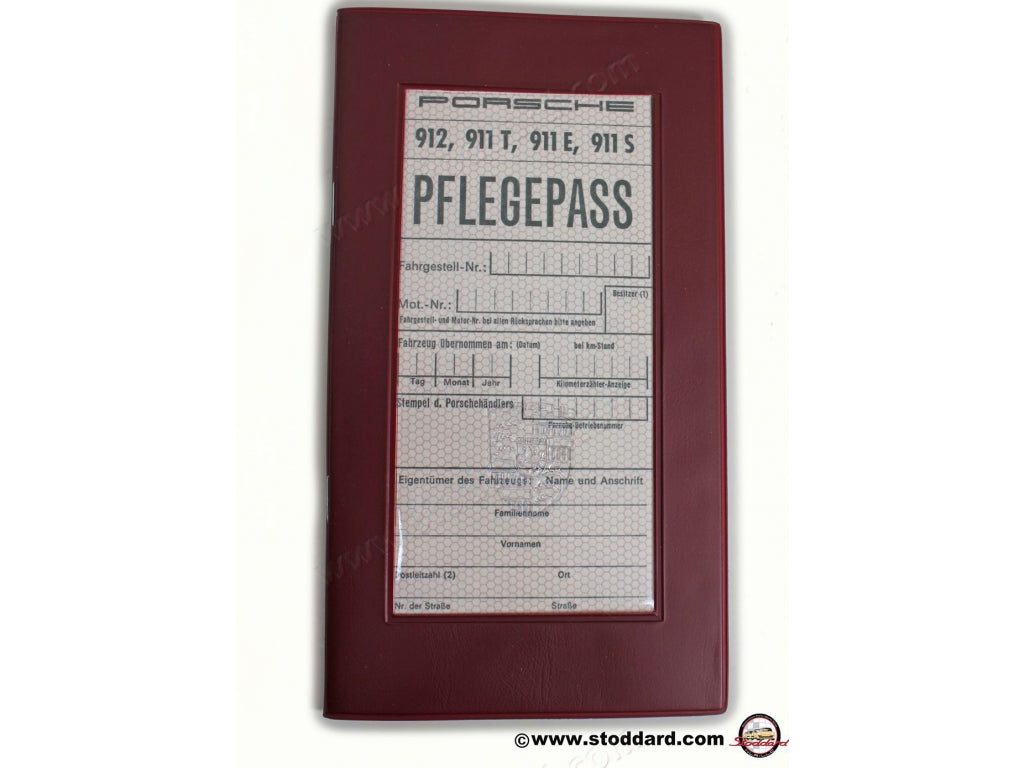 Care Pass Service Booklet For 911 912 in German.