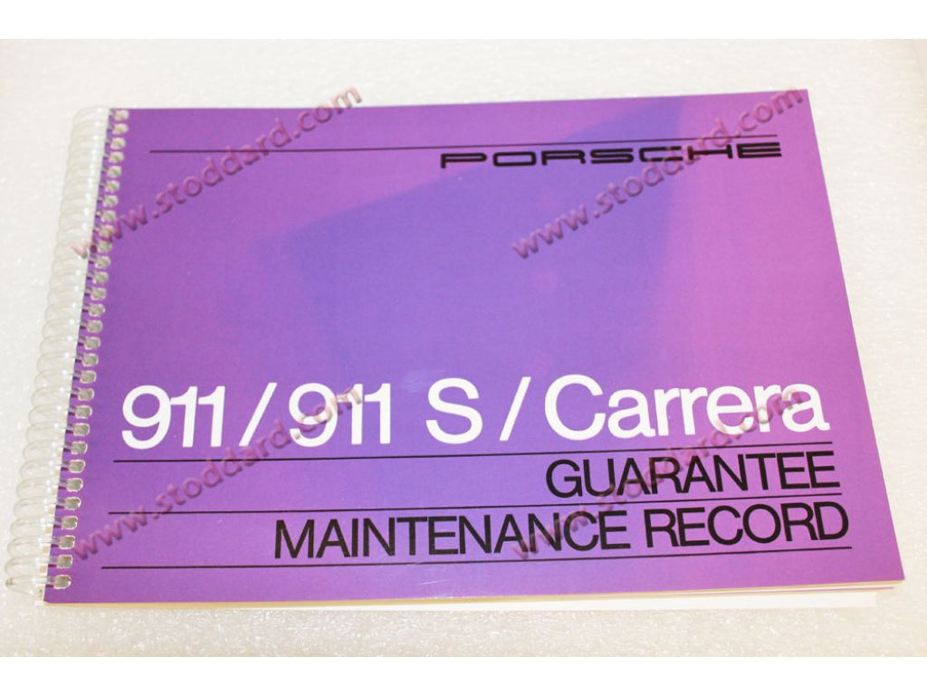 Driver's Owners Manual for 1975 911S