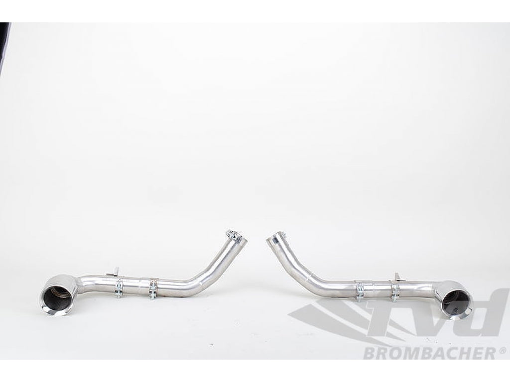 Center exit tips GT3 Look (2x100mm) for OEM muffler