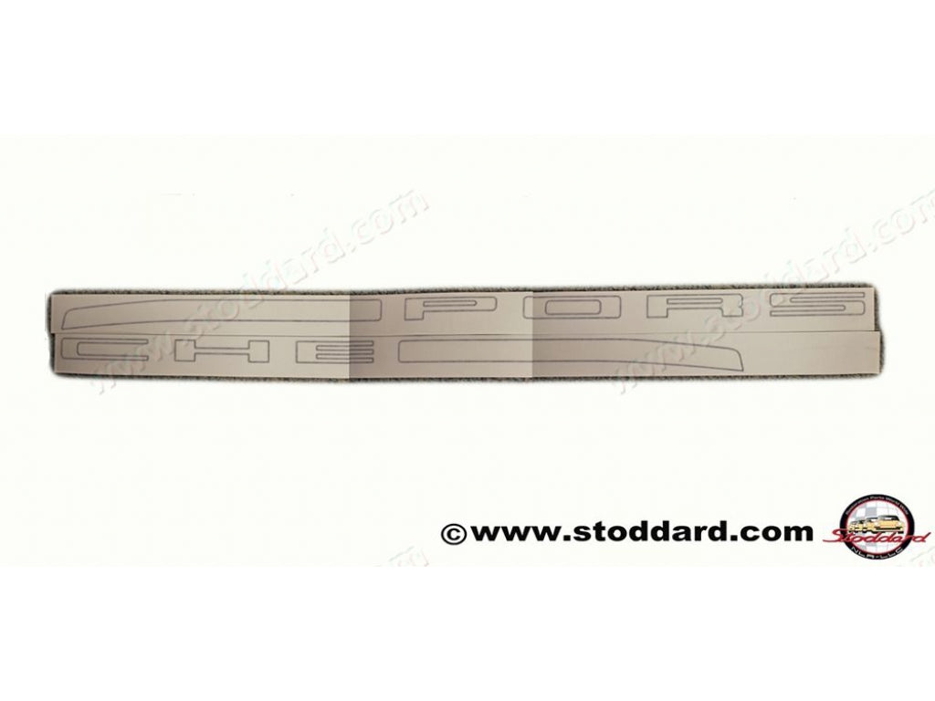 PORSCHE Decal for Back Trunk Panel. Black For 924 944