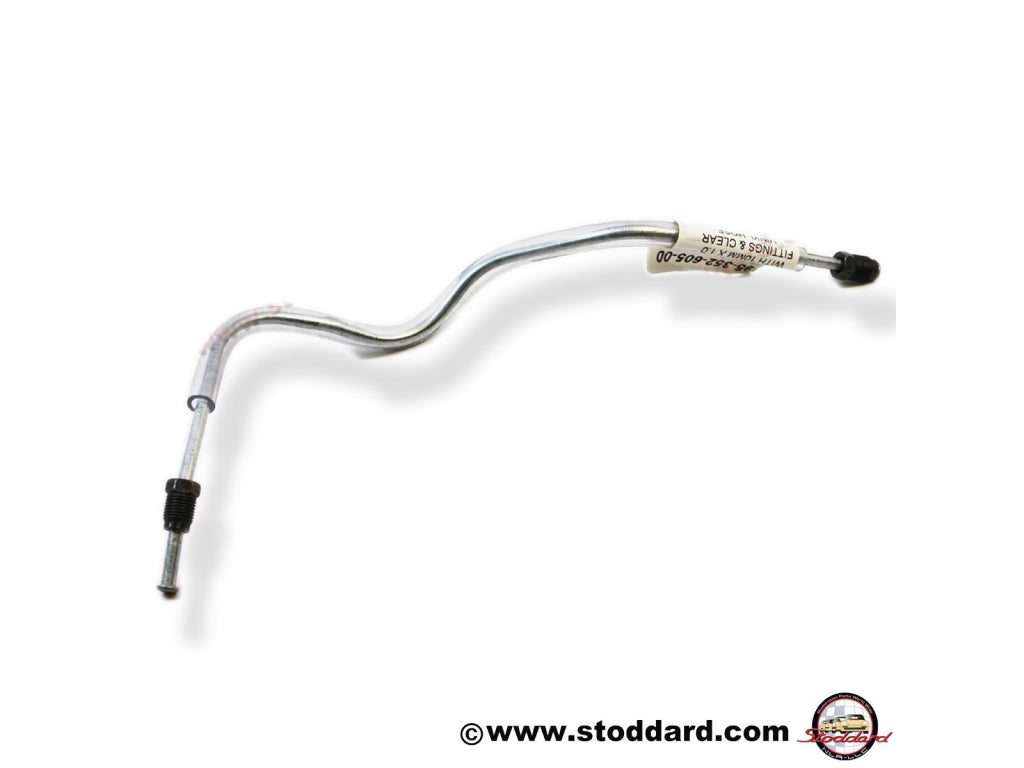 Rear Brake Steel Hard Line, Left for Late 356B T5 and 356B T6