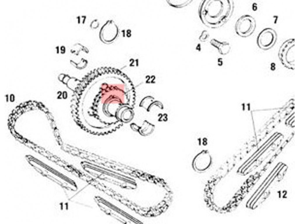 Woodruff Key For Camshaft Chain Sprocket.