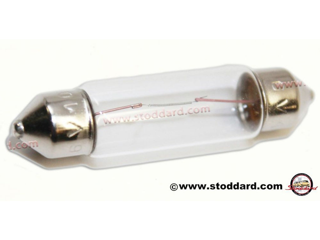 Light Bulb / Festoon Style 41mm Long 6V 10 Watt for Interior and Early License Light