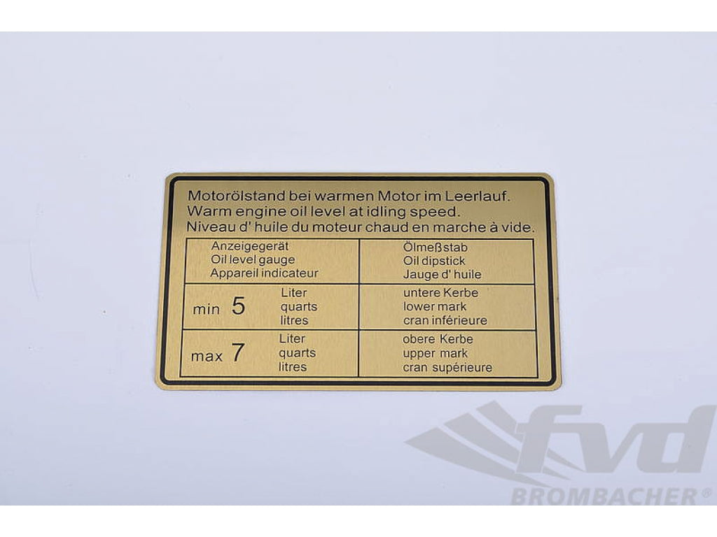 Sticker oilgauge