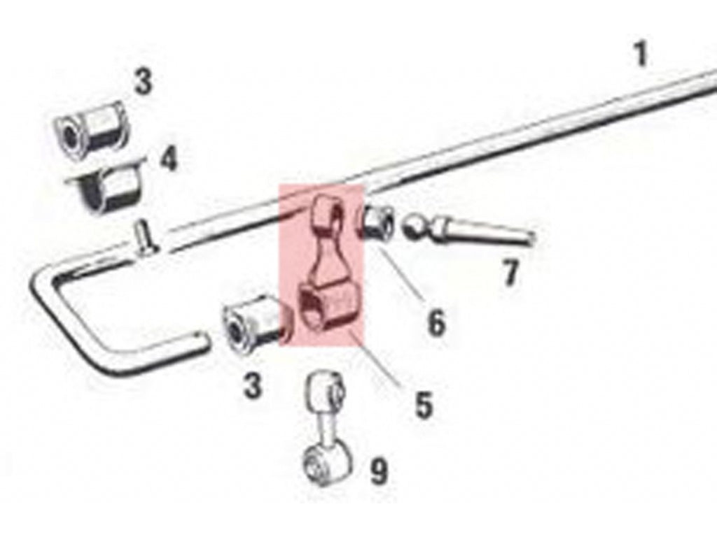 Rear Anti-Roll Bar Drop Link, Left