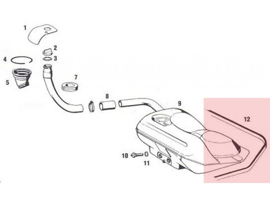 Fuel Tank Gray Foam Seal