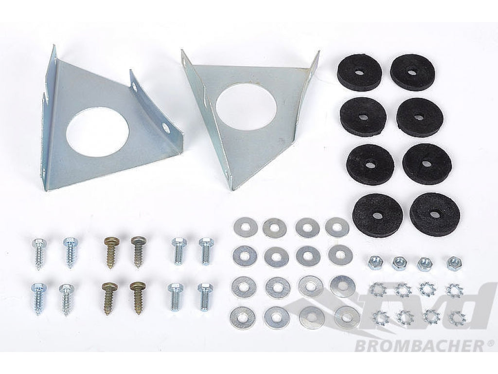 Registration plate mounting kit front and rear