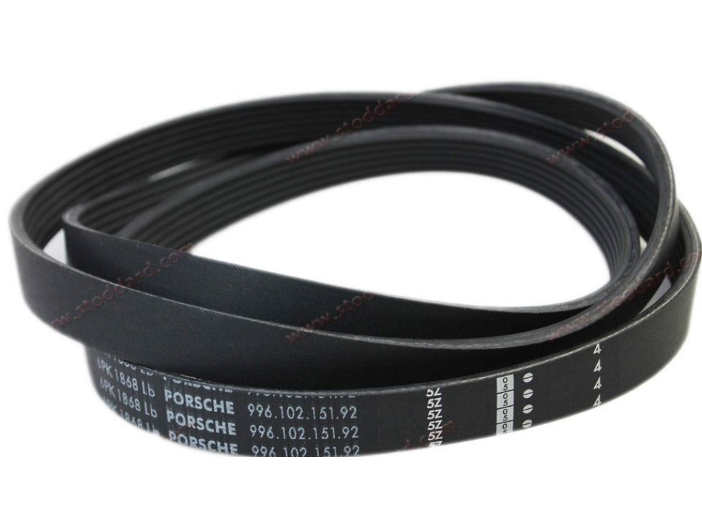 Grooved Poly-Rib Serpentine Belt for non-A/C 996 GT3 and 997 GT3 cars. 6PK 1868LB