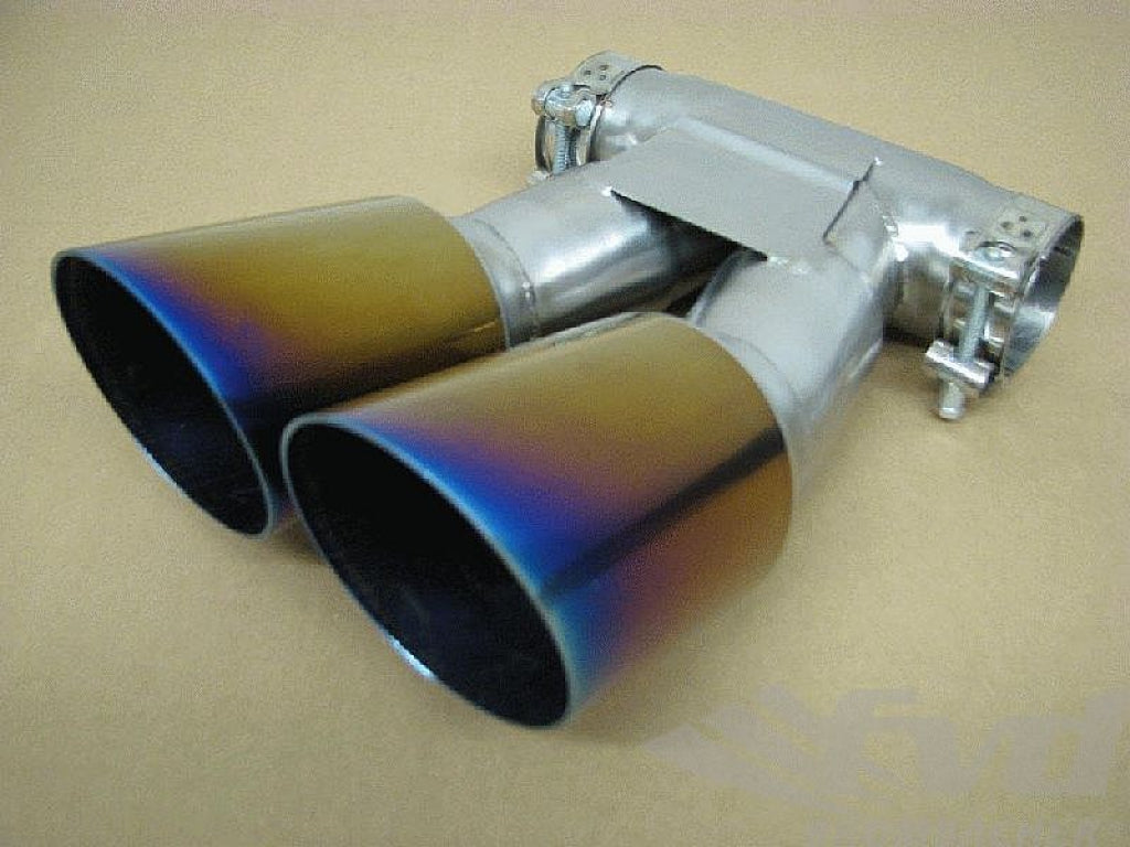 Dual Exhaust Tips 987.2 Boxster / S - Brombacher Edition - Motorsport Titanium - 3.5 (90 mm)