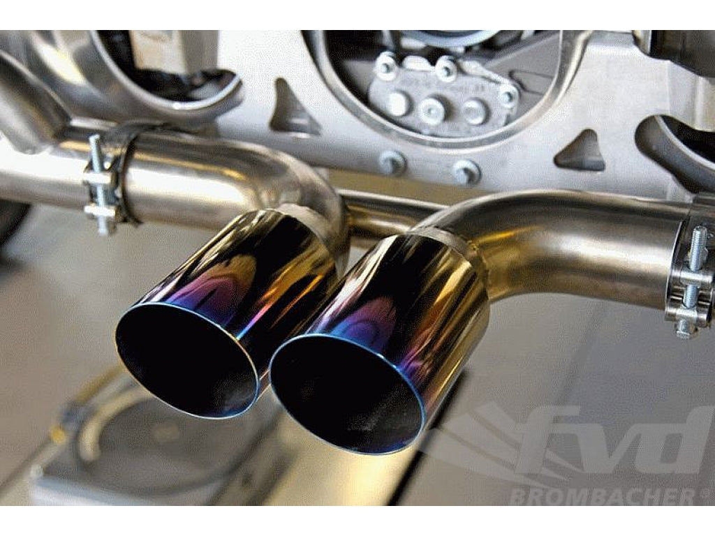 Center Muffler Bypass in Titanium for 997 GT3/RS with Tips 3 (76mm)