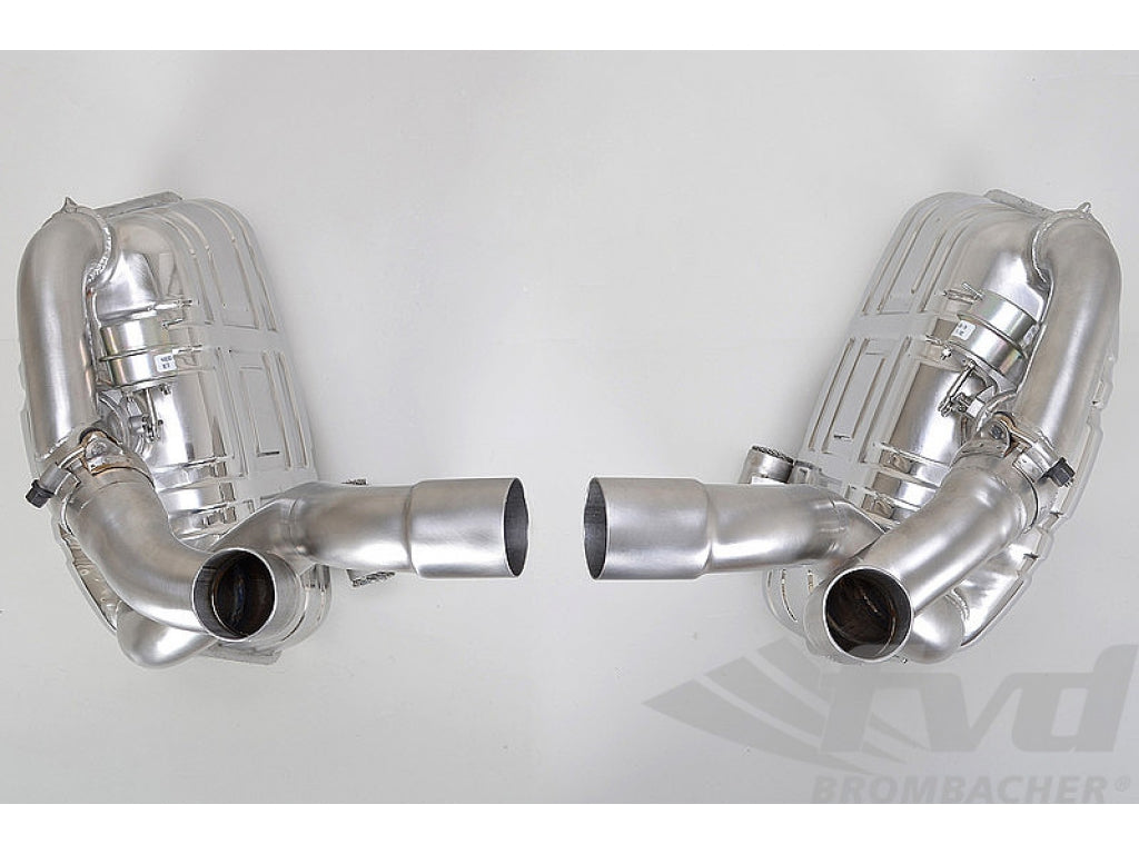 Valved Sport Mufflers, 997.2 Brombacher - Requires OEM 3.8 L S / Non PSE Tips