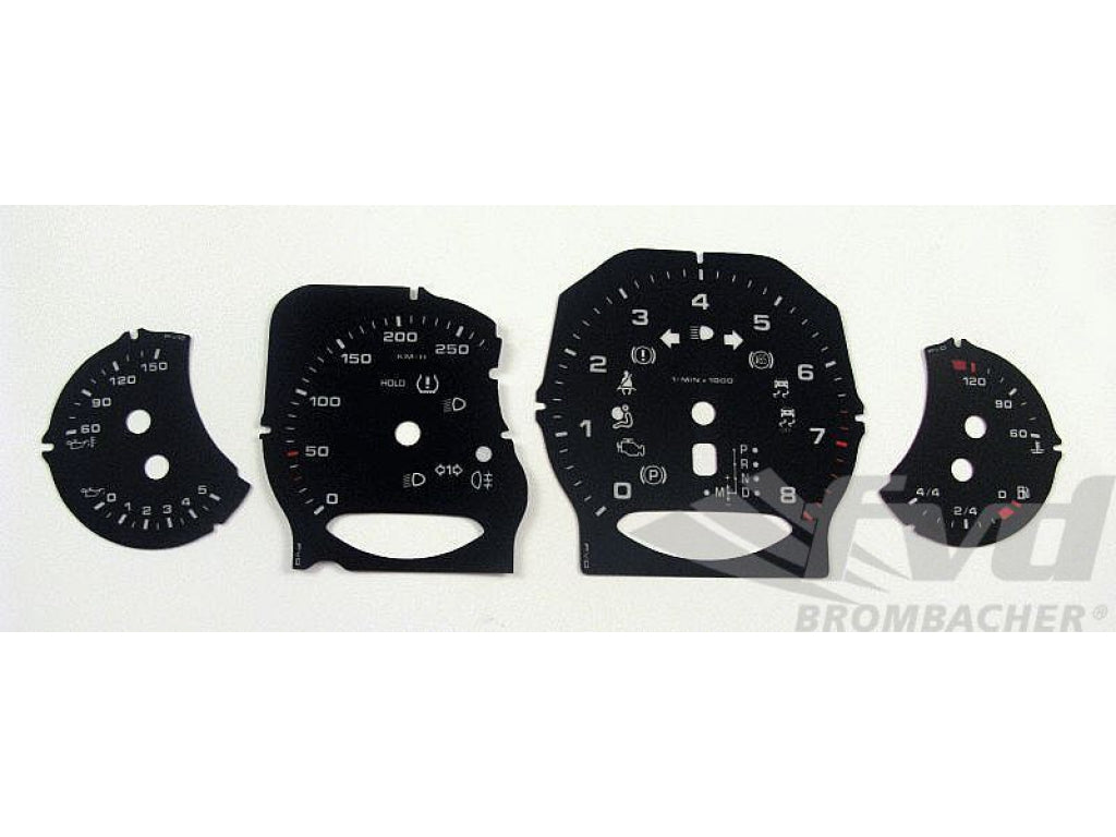 Cayenne V6/S 958 Gauge Faces (black-km/h)