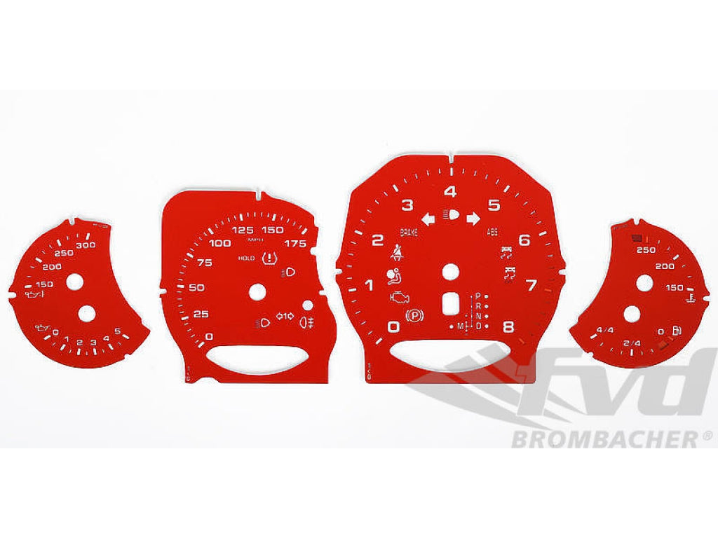 Cayenne V6/S 958 Gauge Faces guards red m/ph tiptronic