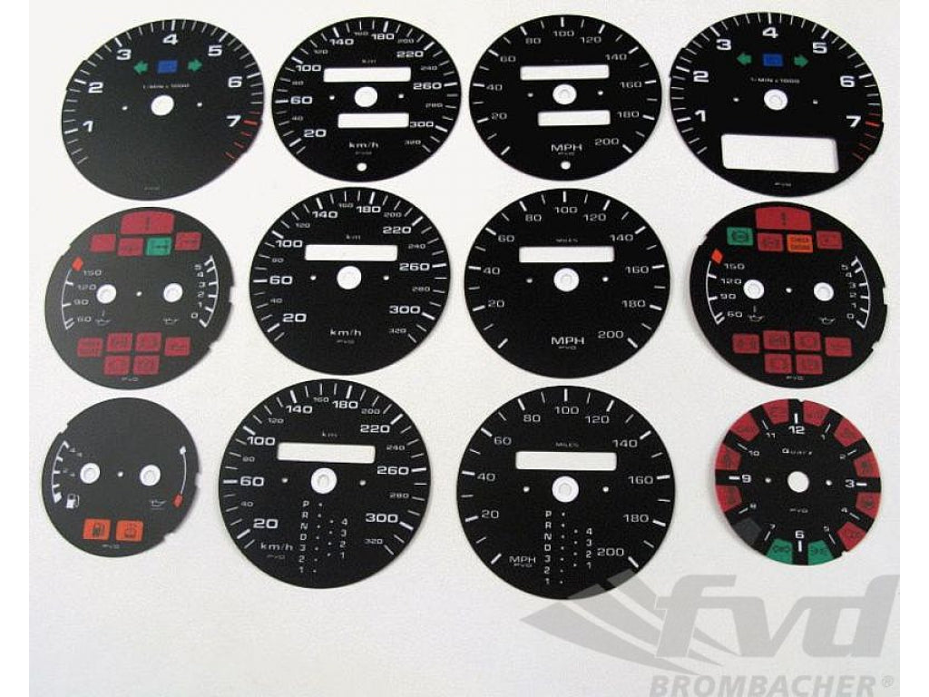 Instrument Face Kit 965 3.6 L / 993 Turbo - Black
