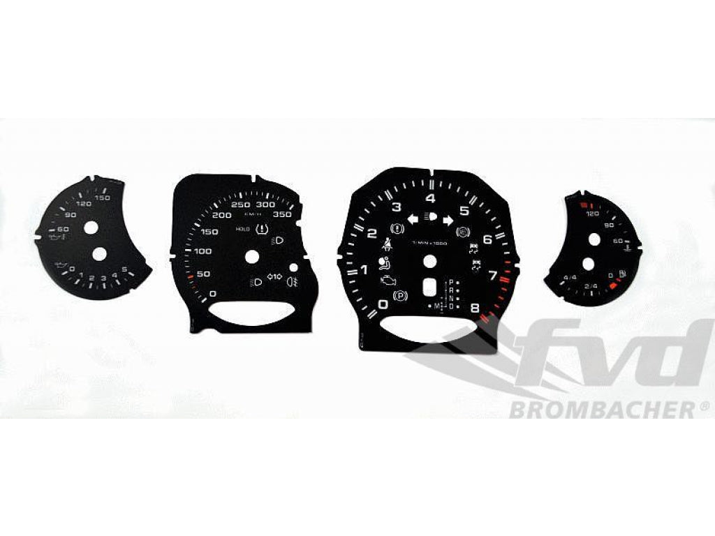 Gauge Faces black Panamera Turbo PDK Km/h 350