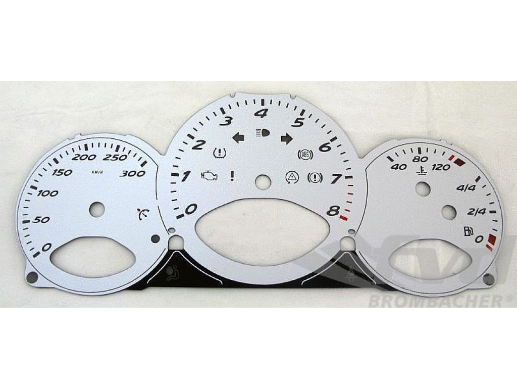 Gauge Faces Silver 987,987C - KPH - Manual