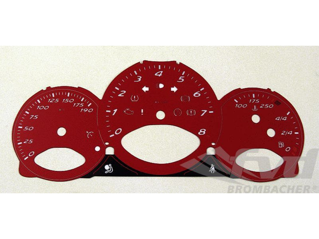 Gauge Faces Guards Red 987,987C - MPH - Manual