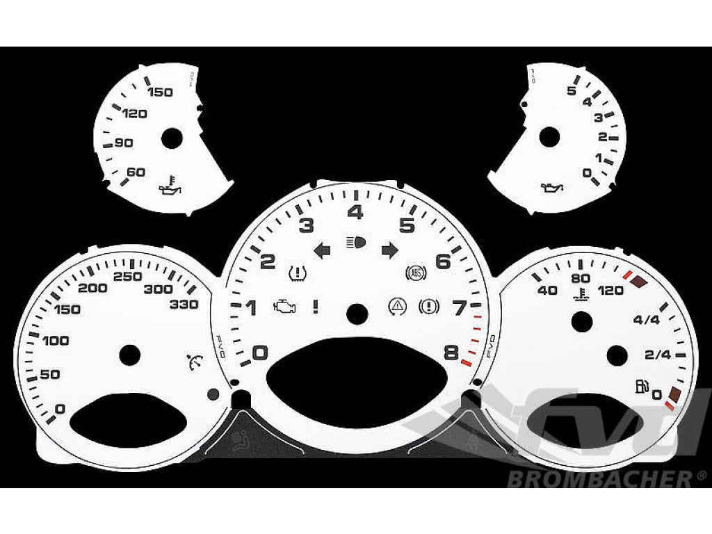 Gauge Faces white 997 Km/h, Shifter
