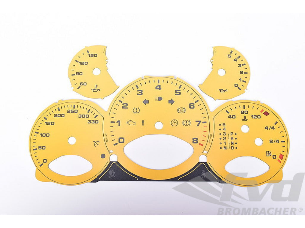 Gauge Faces speed yellow 997 Km/h, Tiptronic