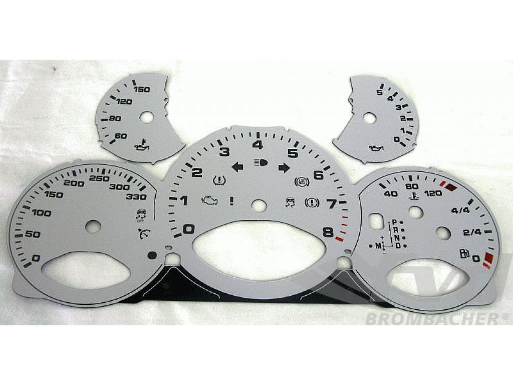 Gauge Faces silver 997-2 PDK Km/h 330