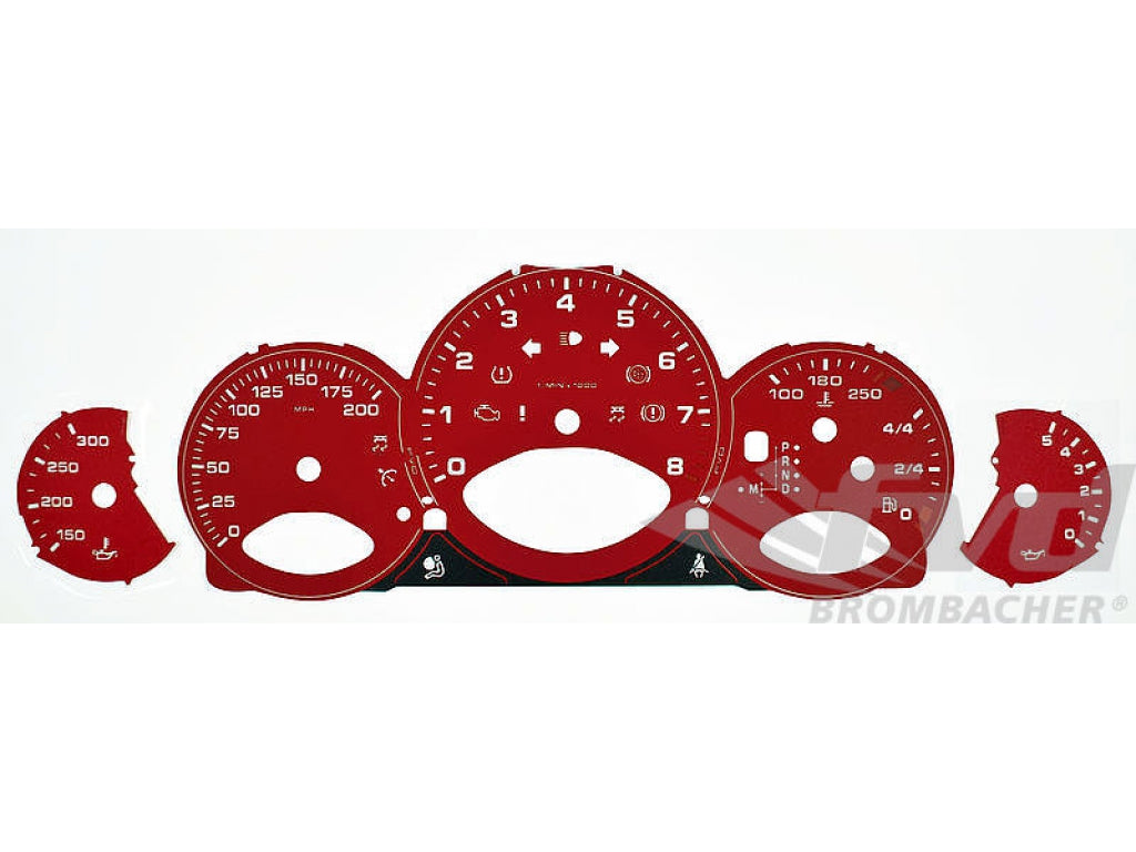 Gauge Faces guards red 997-2 PDK MPH/200