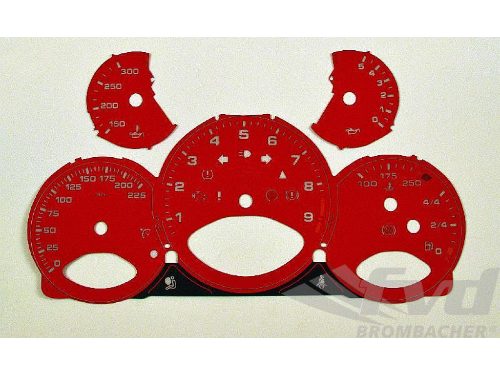 Gauge Faces guards red 997 GT3 manual MPH