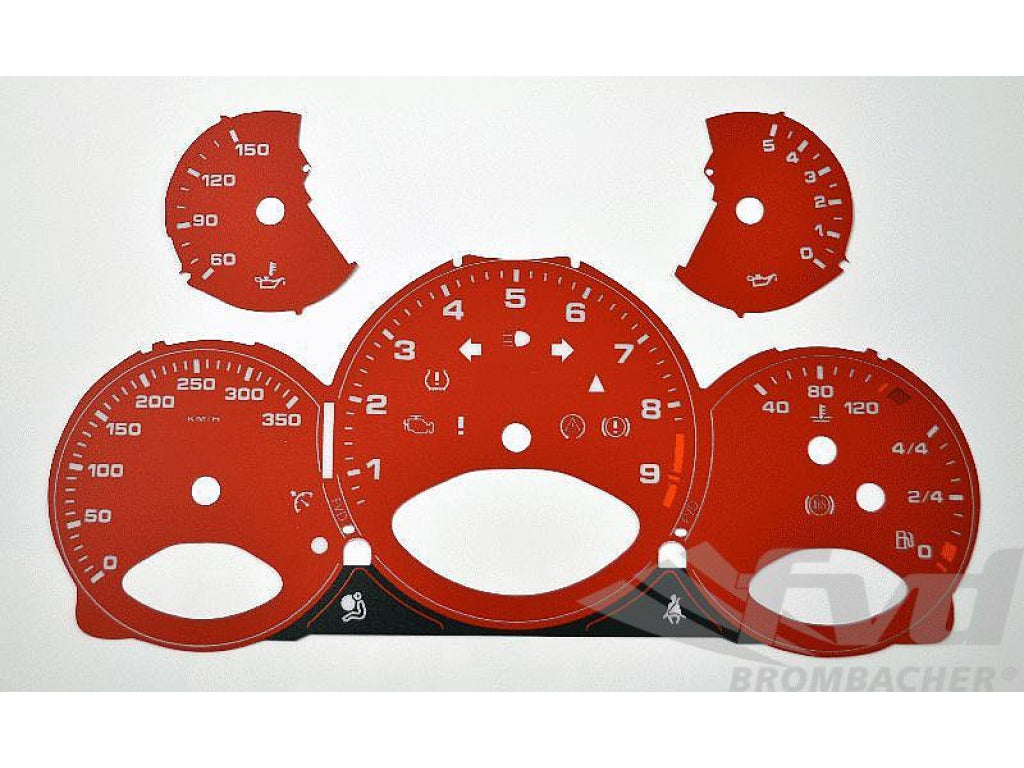 Gauge Faces guards red 997.2 GT3/RS manual km/h
